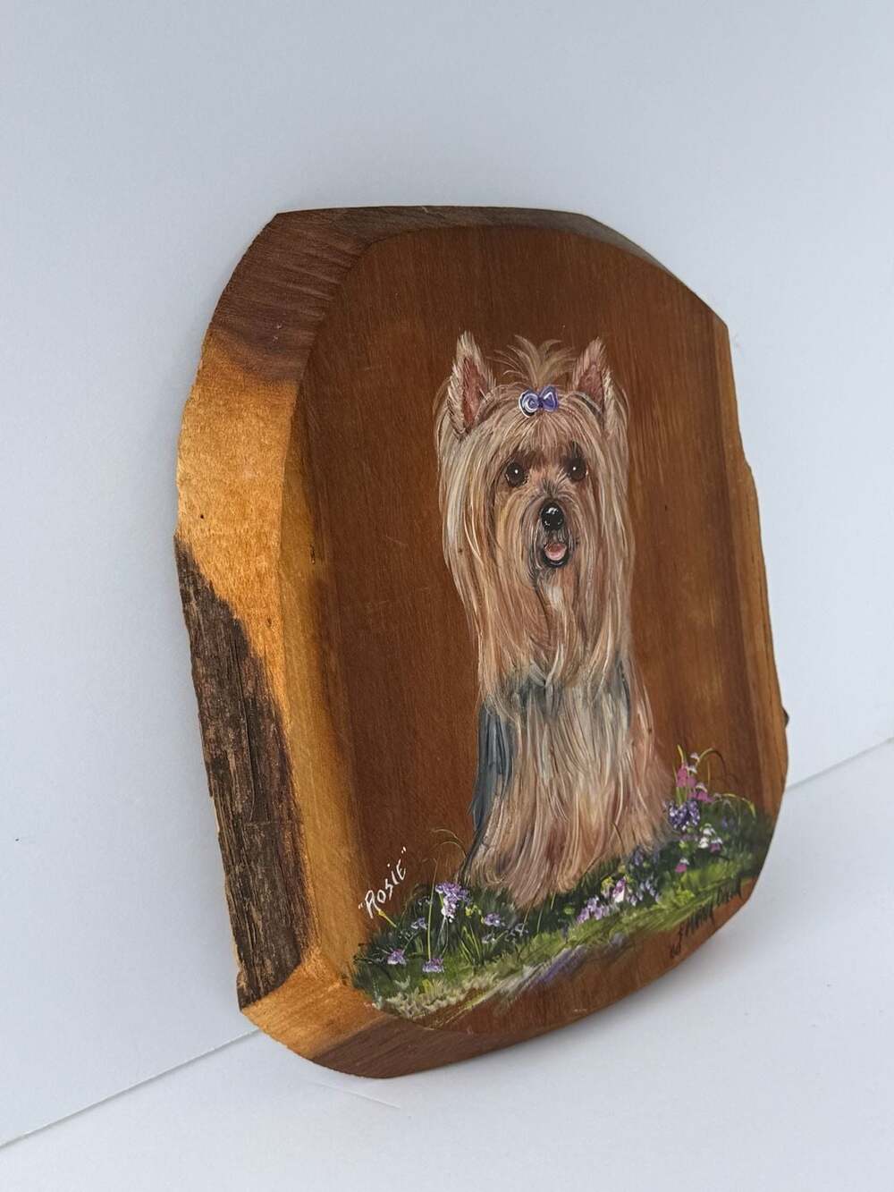 Original Hand-Painted Acrylic Yorkshire Terrier Portrait by Fran Martin Dixon - Picture 2 of 3